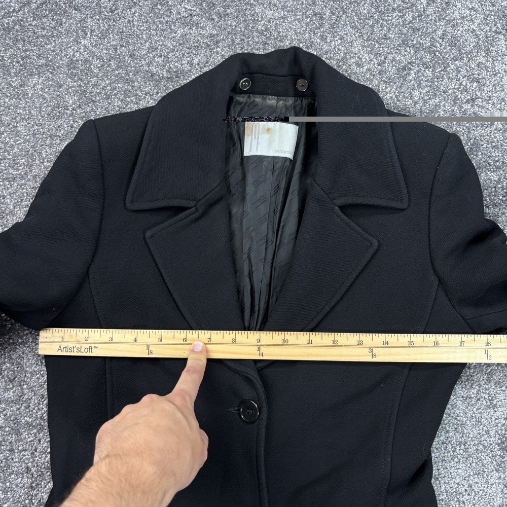 Missoni Black Wool Peacoat Overcoat Women's 40 Made In Italy Designer Jacket - Picture 12 of 16